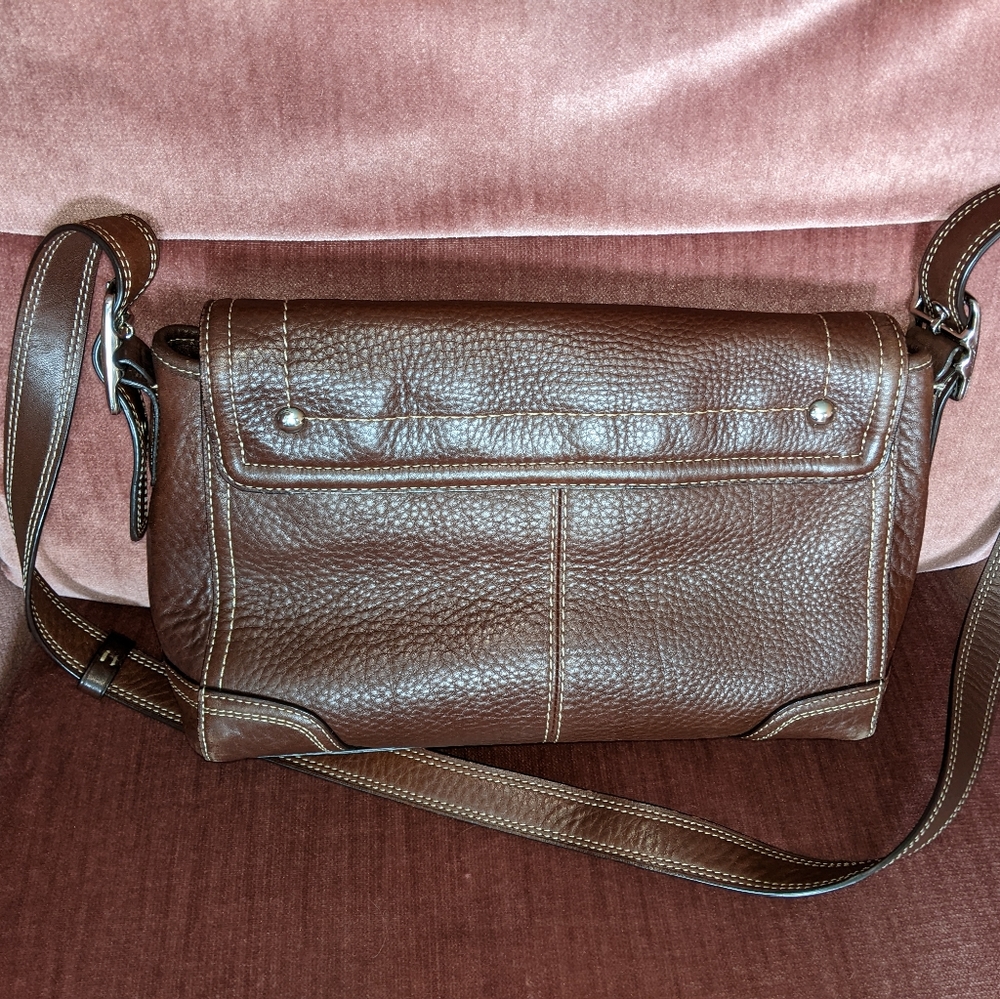 COACH brown full grain crossbody bag F13957 - Picture 6 of 9